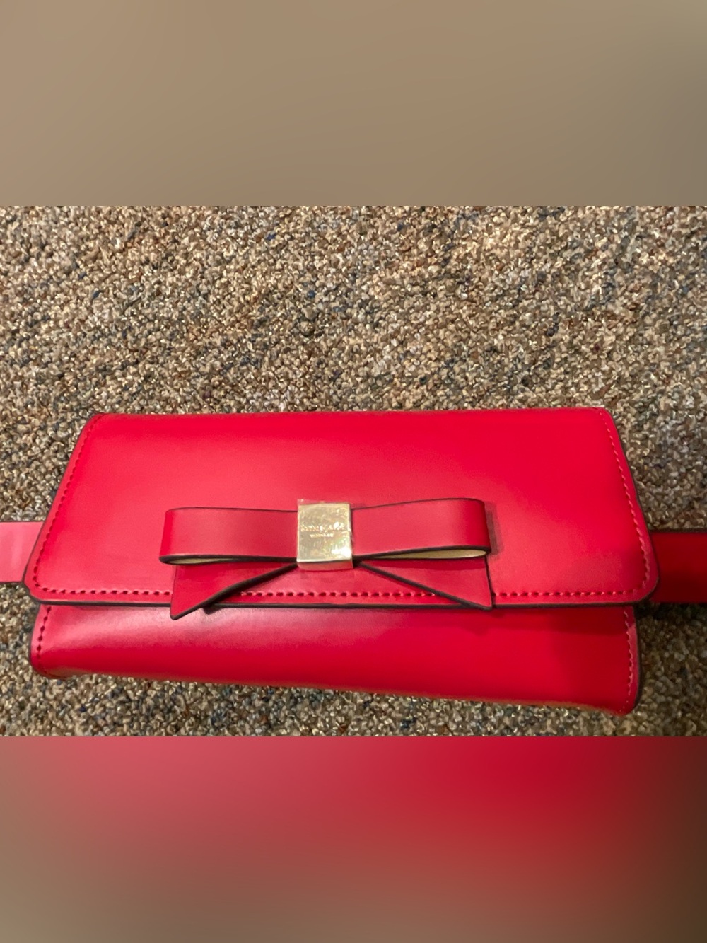 KATE SPADE red belt waist LEATHER BAG NWT